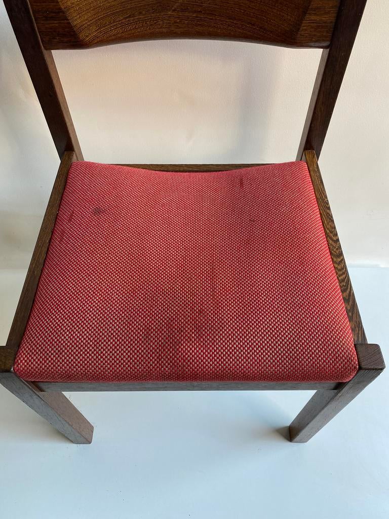 Wengé houten stoelen (4) ‘t Spectrum , jaren 70, Ophalen, Gebruikt, Bruin, 't Spectrum