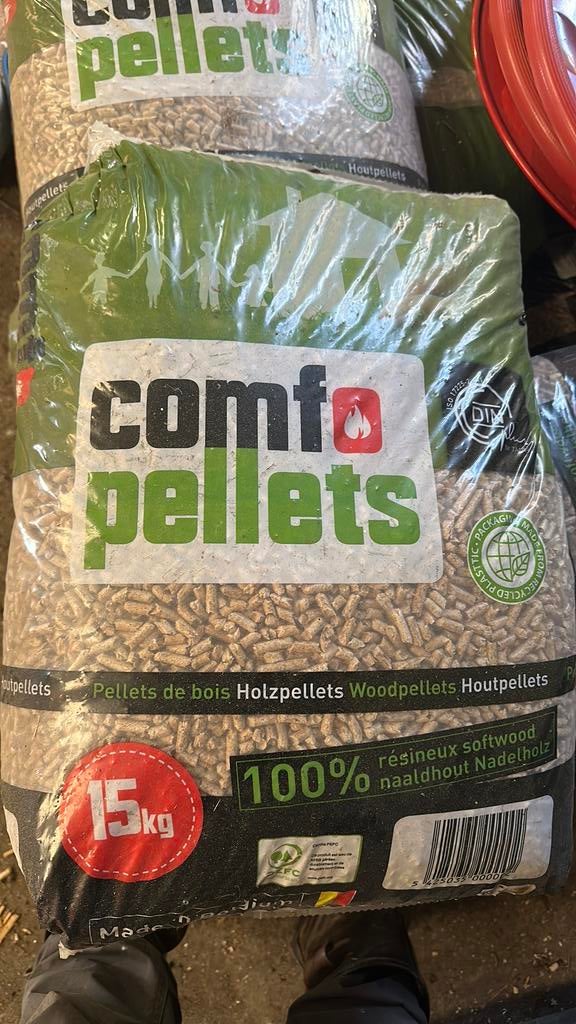 10x 15kg pelletskorrels voor pelletkachel oid., Minder dan 3 m³, Ophalen, Overige houtsoorten