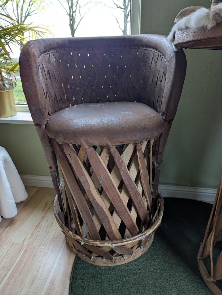 Mexicaanse barkrukken  voor bar / overkapping /binnen, 5 krukken of meer, Ophalen, Leer, 60 tot 90 cm