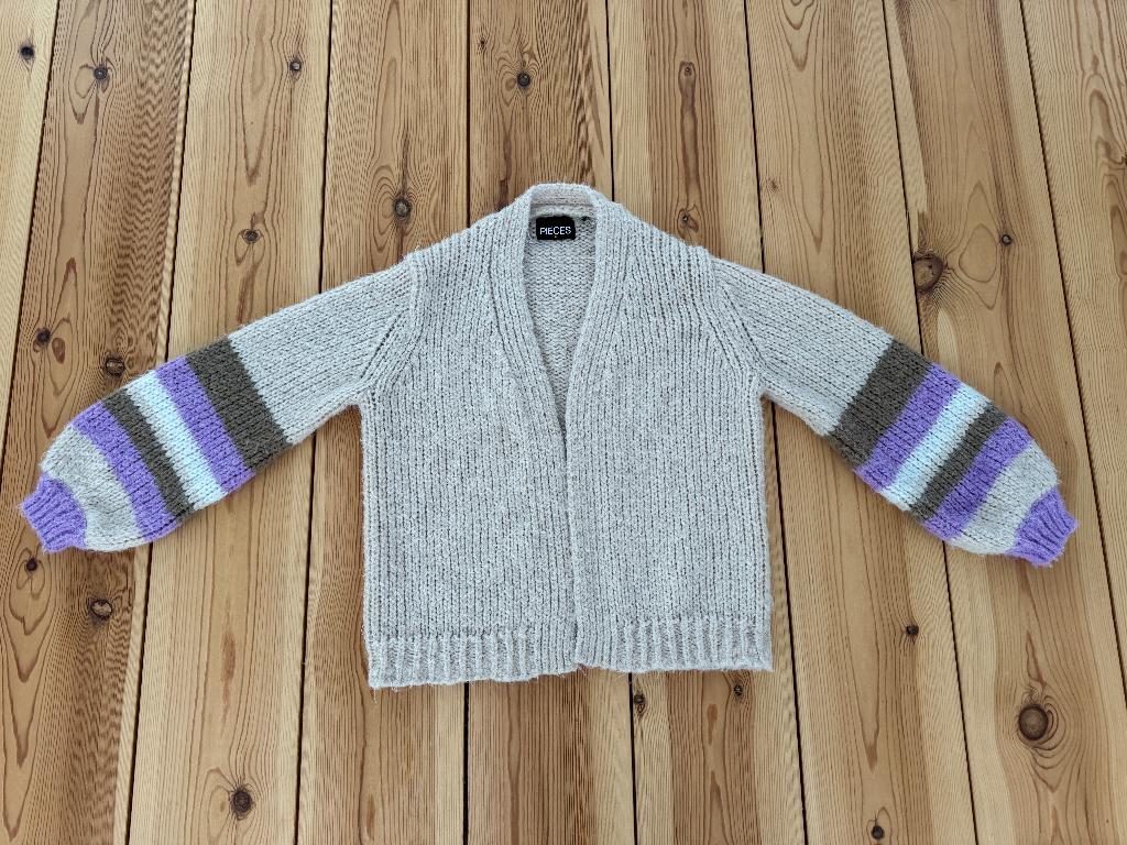 Vest Pieces - Gebreid Beige Lila Bruin Wit - Small, Beige, Ophalen of Verzenden, Zo goed als nieuw, Maat 36 (S)