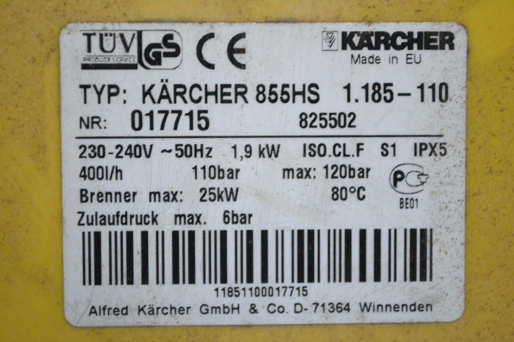 HD reiniger warm/koud, Tuin en Terras, Hogedrukreinigers, Ophalen, Gebruikt, Met autostop en -start, Kärcher