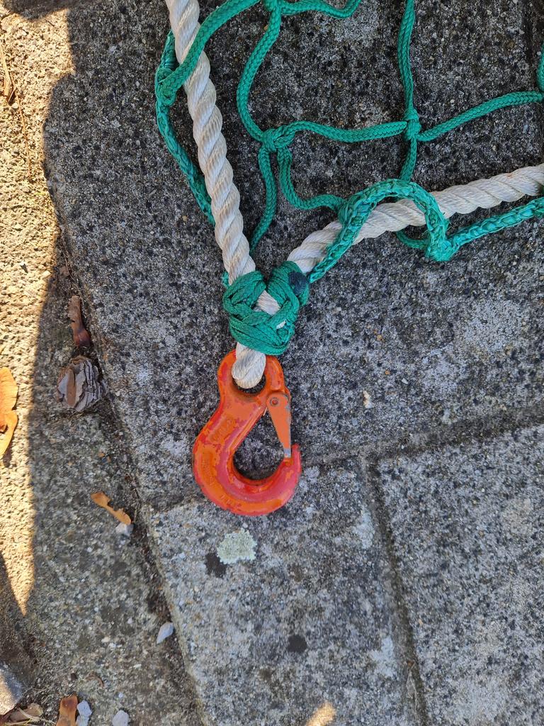 T.k valnet. Klimnet, afdeknet, Ophalen, Gebruikt