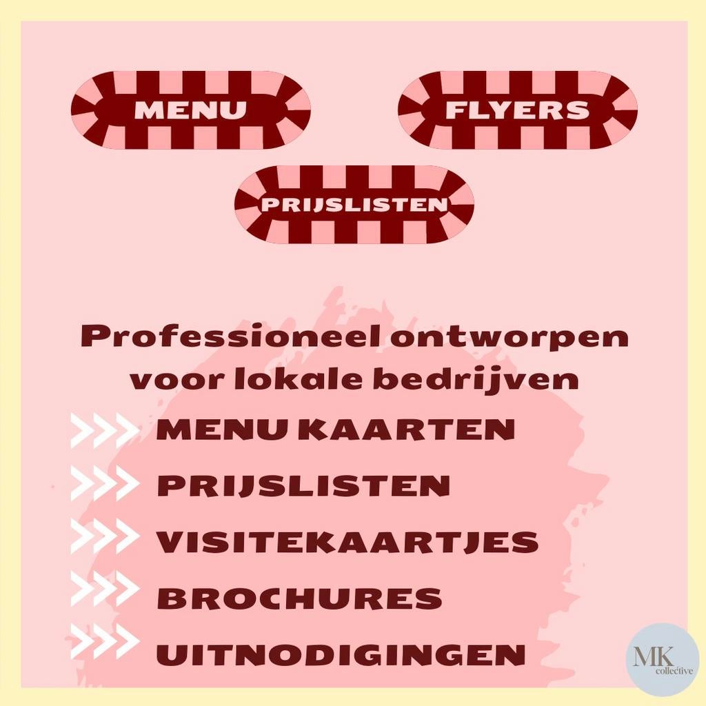 Menu, Prijslijsten & Flyers Ontwerp | Marketing Friesland