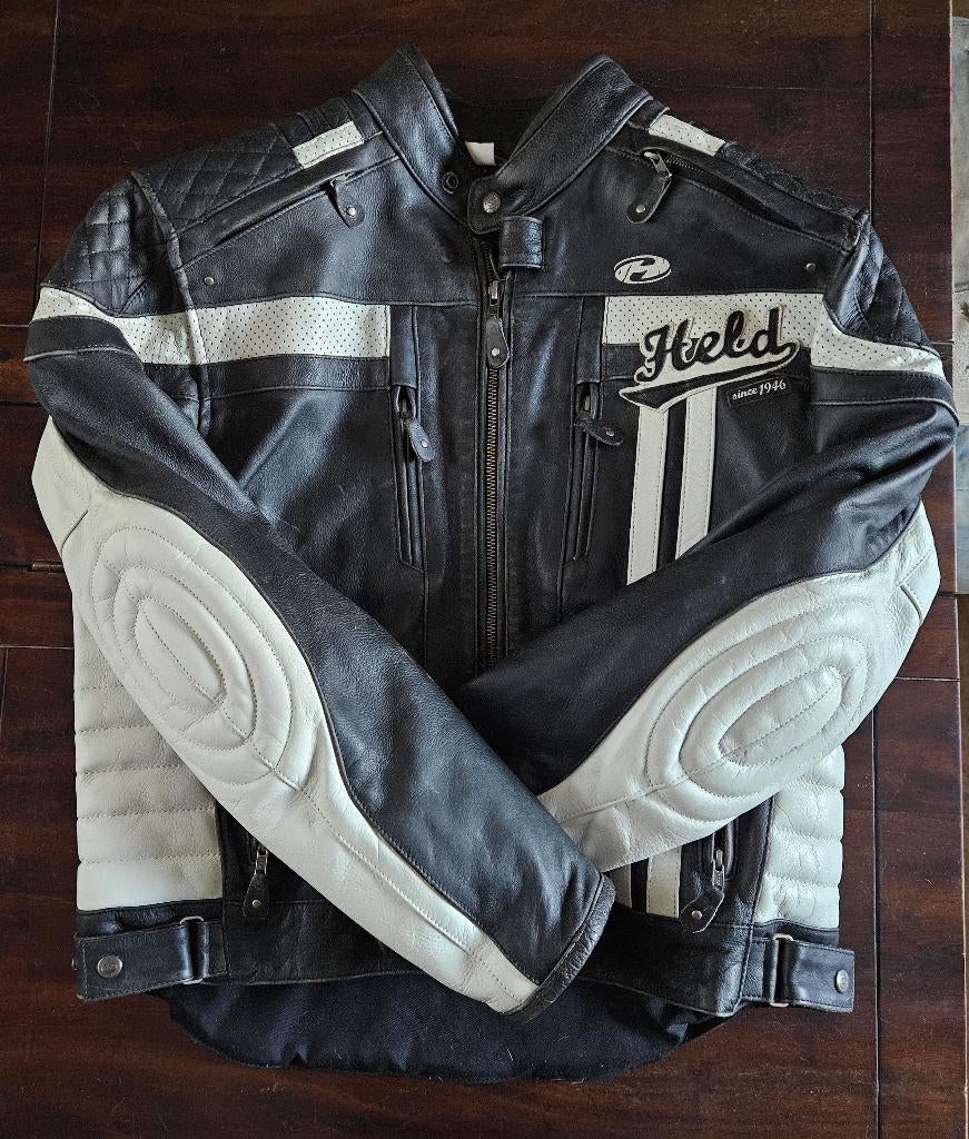 Held: Retro Leren Motorjas - Maat 54 -, Motoren, Kleding | Motorkleding, Ophalen, Held, Heren, Jas | leer