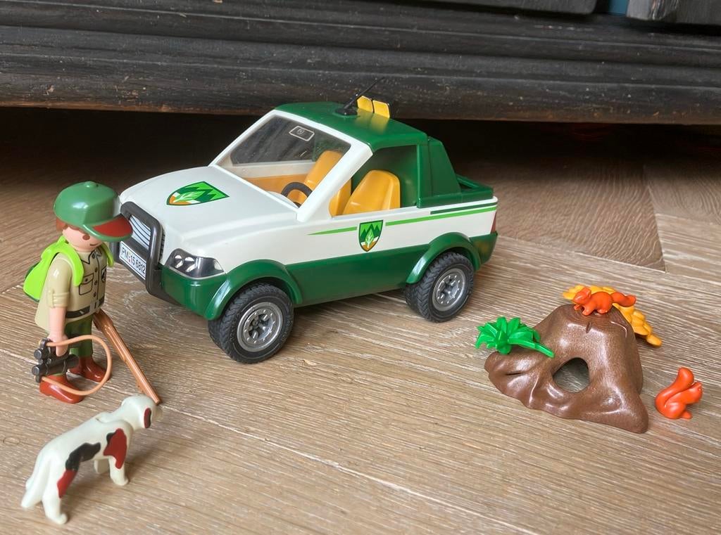 Playmobil terreinwagen met boswachter 6812, Ophalen of Verzenden, Zo goed als nieuw