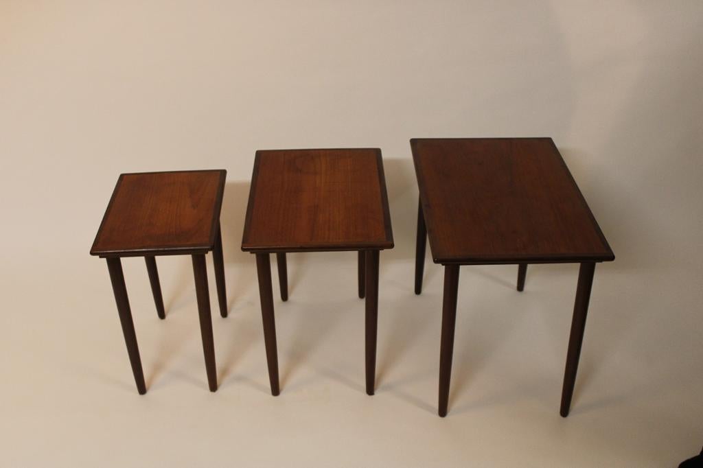 Vintage Bijzettafeltjes ‘nesting Tables’, Ophalen, Minder dan 55 cm, Gebruikt, Vintage