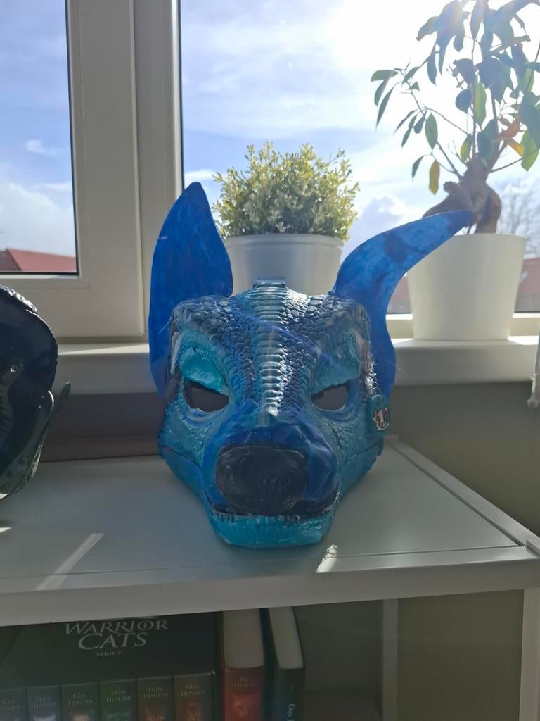 Dino mask furry, Hobby en Vrije tijd, Ophalen of Verzenden, Zo goed als nieuw, Overige typen