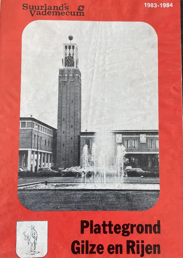 Plattegrond Gilze en Rijen 1983-1984, Gelezen, Ophalen of Verzenden, Landkaart, 1800 tot 2000