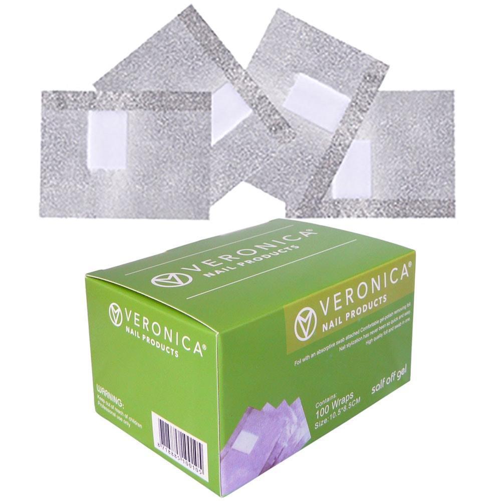 2 +1 Gratis - Soak off nagelfolie - aluminium folie - 100 st, Verzenden, Nieuw, Handen en Nagels, Toebehoren