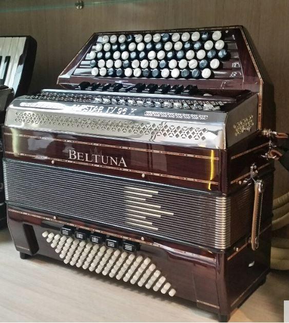 Beltuna Alpstar IV 96 KM Palisander Helicon/Register B-Griff, Muziek en Instrumenten, Met koffer, 96-bas, Beltuna Accordions s.r.l.