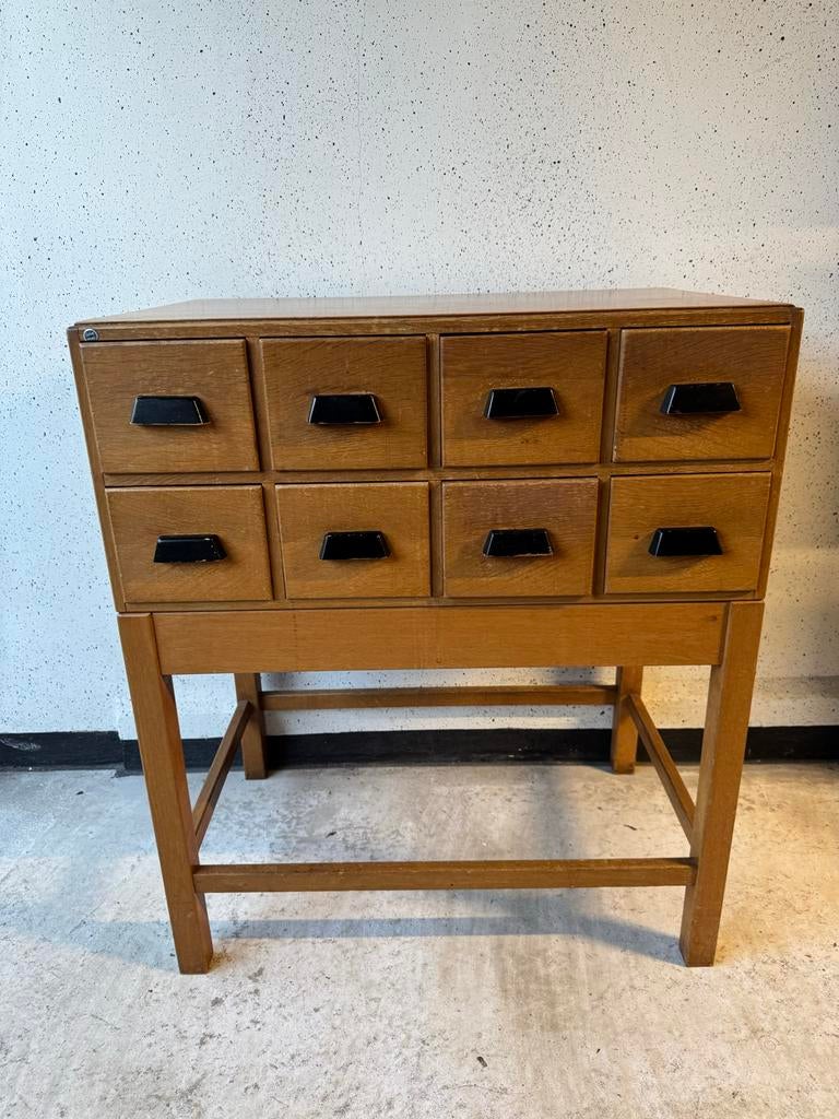 Prachtige Amsterdamse School Art Deco Archiefkast van Eeka, Ophalen