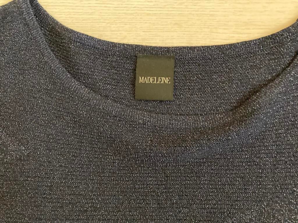MADELEINE trui driekwart vleermuismouw marineblauw maat 44, Kleding | Dames, Truien en Vesten, Ophalen of Verzenden, Zo goed als nieuw