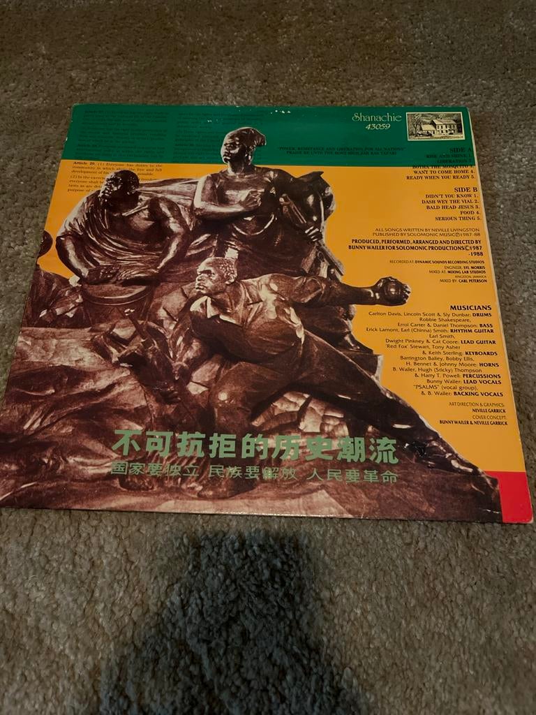 Bunny Wailer - Liberation LP (Reggae Vinyl), Audio, Tv en Foto, Platenspelers, Ophalen of Verzenden, Gebruikt, Platenspeler, Overige merken