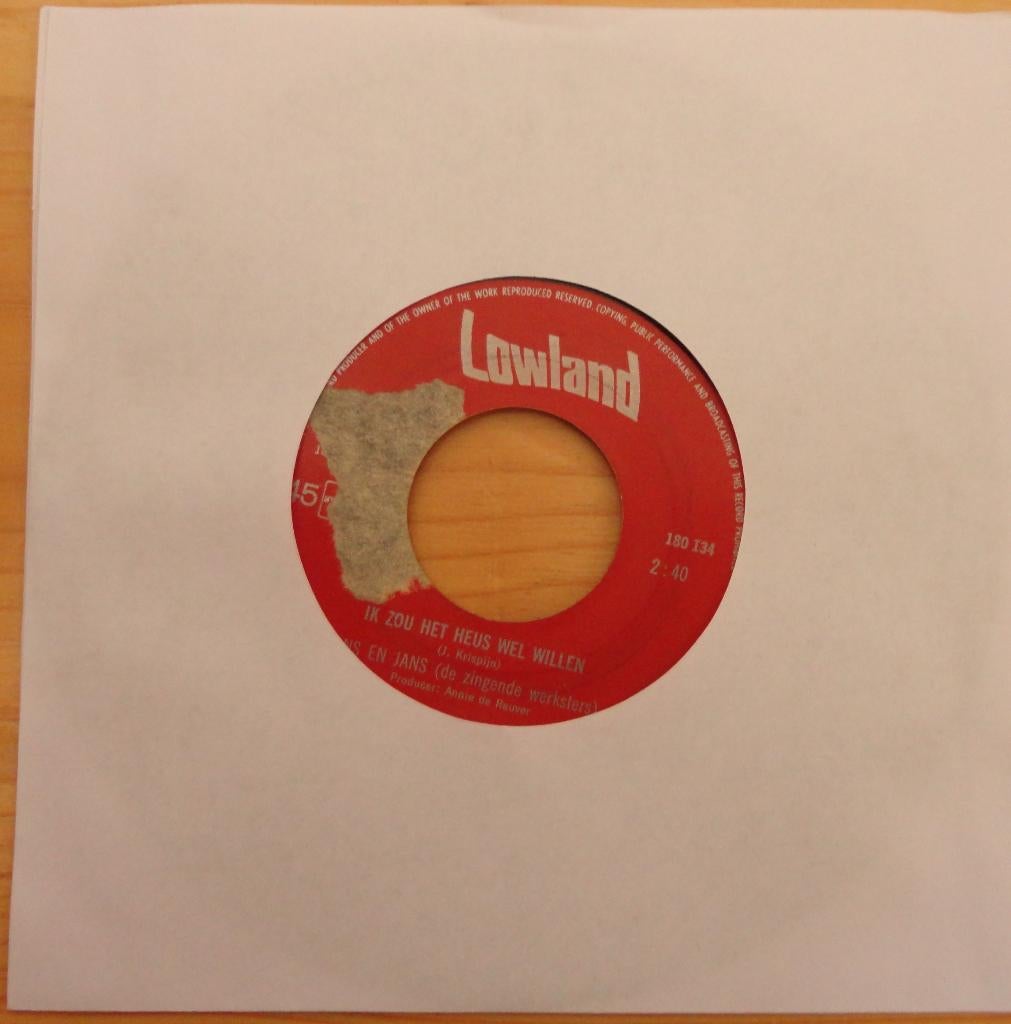 Ans en Jans > Ik zou het heus wel willen, Cd's en Dvd's, Gebruikt, 7 inch, Single, Ophalen of Verzenden