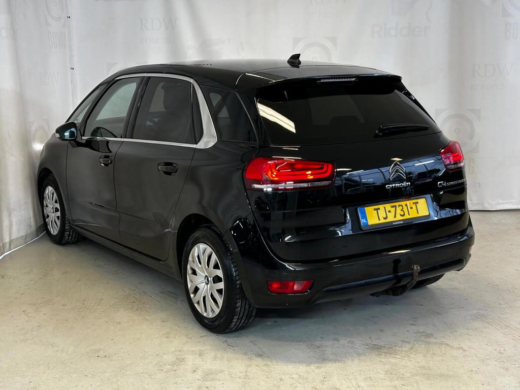 Citroen C4 SpaceTourer 1.2 PureTech|2E EIG|NAP|NAVI|TREKHAAK, Auto's, Citroën, Gebruikt, 1199 cc, 1470 kg, Zwart