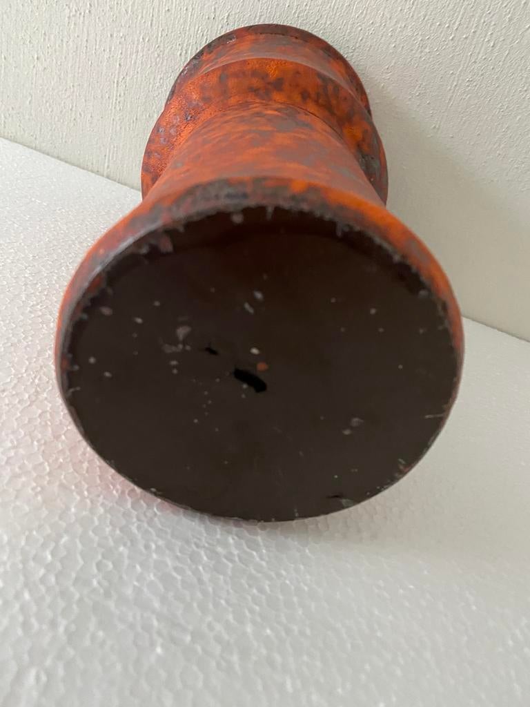 Keramiek jaren 70 vaas in rood , West Germany, Huis en Inrichting, Woonaccessoires | Vazen, Gebruikt, Ophalen of Verzenden, Onbekend