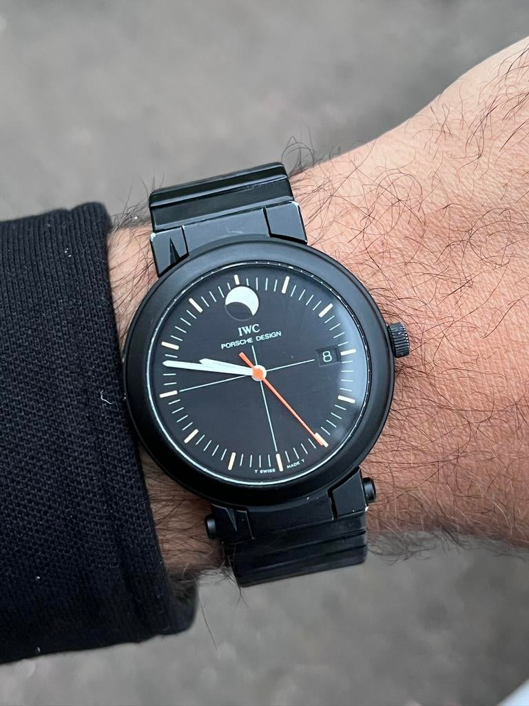 Iwc Porsche Design Compass watch 3551, Staal, Polshorloge, Kunststof, Zo goed als nieuw