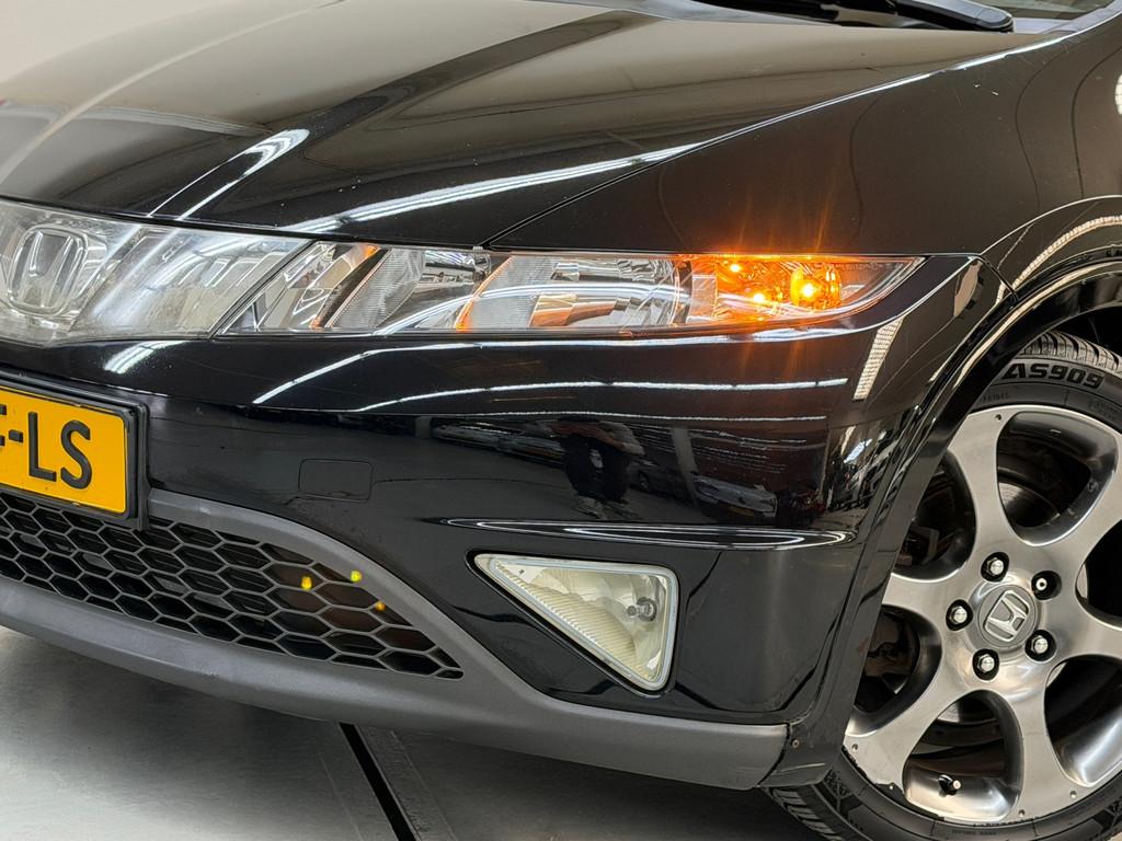 Honda Civic 1.8 Executive AUTOMAAT PANO Cruise APK Leder, Auto's, Honda, 15 km/l, Gebruikt, 4 cilinders, Zwart