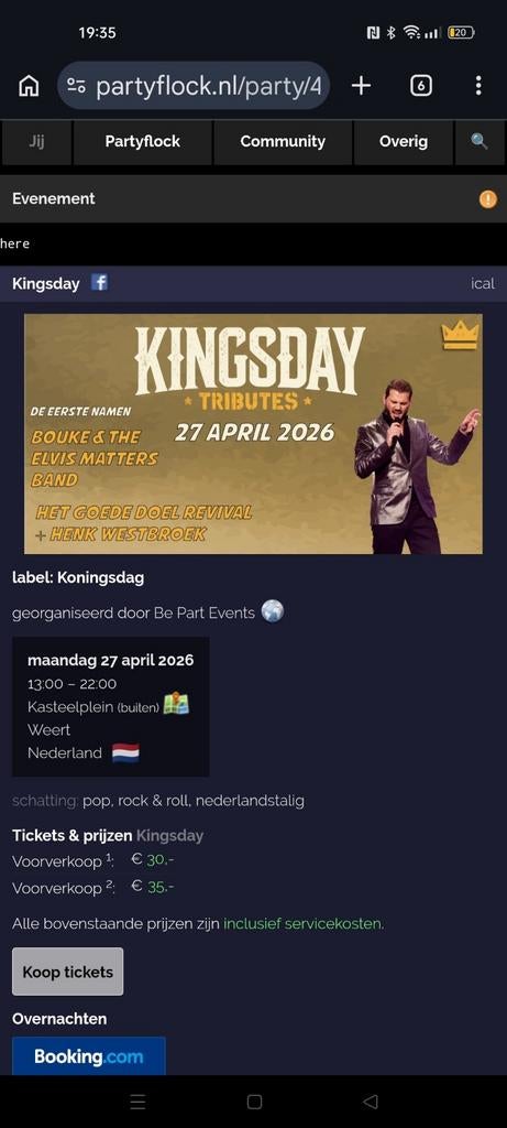 Kingsday Weert festival 1 ticket, Eén persoon