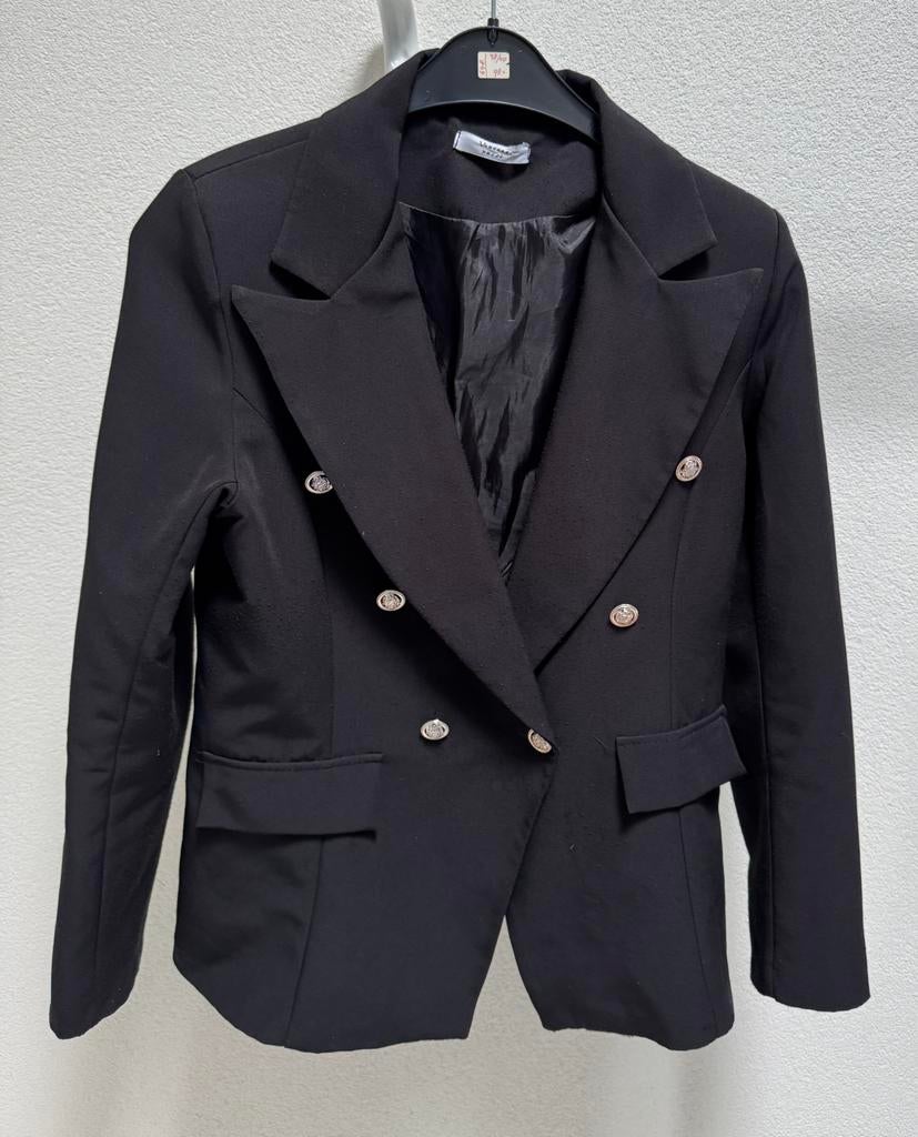 Blazer zwart met gouden knopen L Venessa Nucci, Zwart, Maat 42/44 (L), Ophalen of Verzenden, Jasje