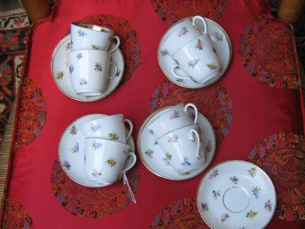 8 Kopjes met schotel Crown Staffordshire Fine bone China, Verzenden