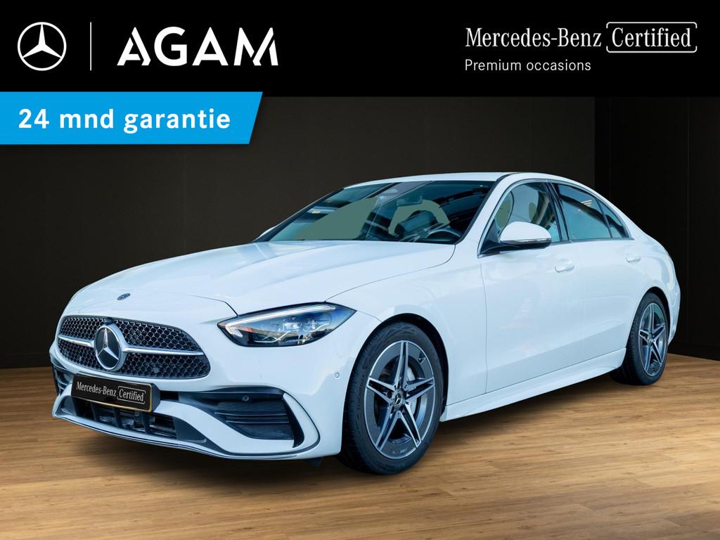 Mercedes-Benz C-Klasse Limousine 180 AMG Line, Automaat, 4 cilinders, Wit, Bedrijf