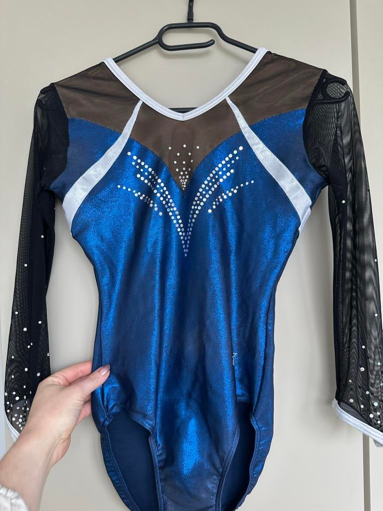 Turnpakje Ervy maat 36, Sport en Fitness, Turnen, Gebruikt, Blauw, Maat 36 t/m 42, Ophalen of Verzenden