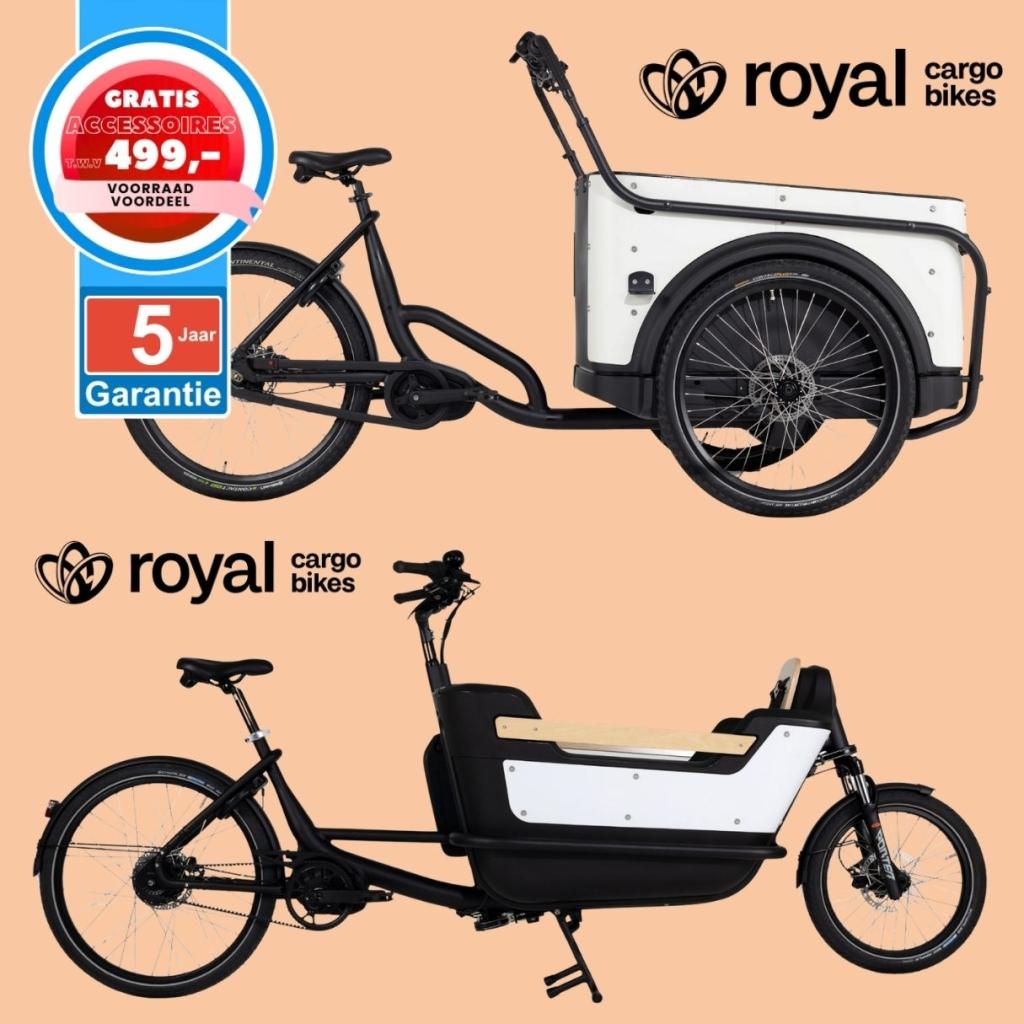 Royal Cargo Bike elektrische bakfiets Nederlandse bakfietsen, Overige merken, 4 kinderen of meer, Huif, Nieuw