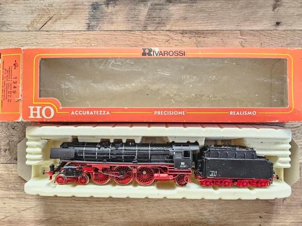 Modeltrein Ho rivarossi 1349, BR-01 stoomlokomotief, Ophalen of Verzenden, Gelijkstroom, Locomotief, Roco