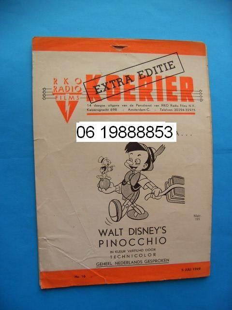 gezocht oud promotie folder film RKO koerier 1938 1940 1950, Ophalen of Verzenden, Gelezen, Folder