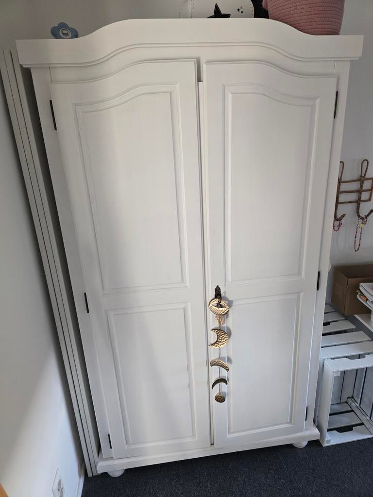 Witte linnenkast / kledingkast met 2 deuren, Ophalen, Met deur(en), 50 tot 100 cm, Zo goed als nieuw