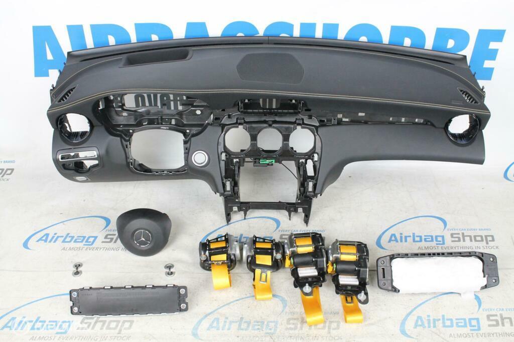 Airbag set Dashboard HUD speaker geel stiksel Mercedes GLC, Gebruikt, Ophalen of Verzenden