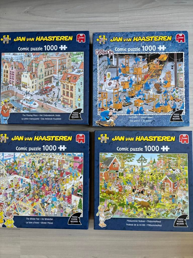 Jan van Haasteren puzzels, Ophalen, 500 t/m 1500 stukjes, Zo goed als nieuw