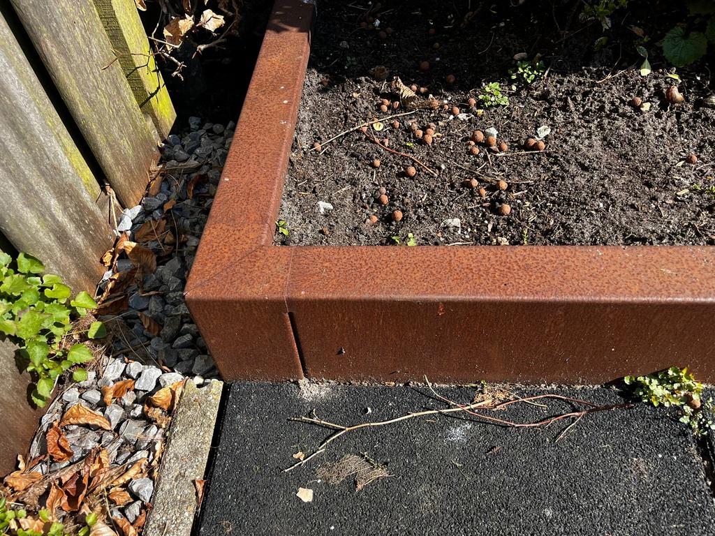 2x Cortenstaal plantenbakken - Duurzaam en stijlvol, Ophalen, Gebruikt, Minder dan 30 cm, 100 cm of meer