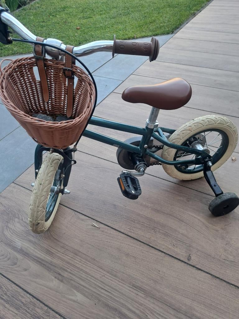 Pelikaan kinderfiets 12 inch met zijwieltjes en mandje, Ophalen, Zijwieltjes, Gebruikt, Minder dan 16 inch