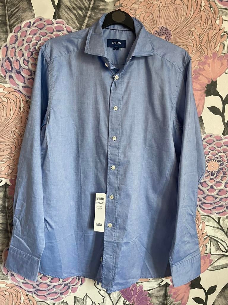 Eton heel mooi net overhemd maat m, Blauw, Ophalen of Verzenden, Zo goed als nieuw, X