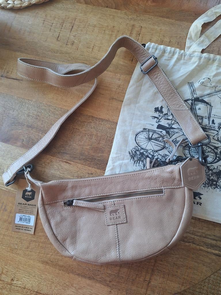 Bear Design Crossbody damestas - leer - nieuw!, Sieraden, Tassen en Uiterlijk, Tassen | Schoudertassen, Ophalen of Verzenden, Nieuw