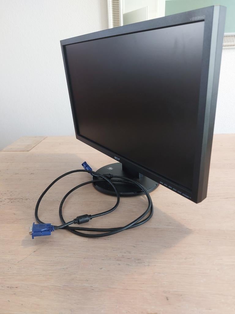 ACER 22 inch LCD Monitor met VGA kabel, Computers en Software, Monitoren, Ophalen, VGA, Gebruikt, ACER