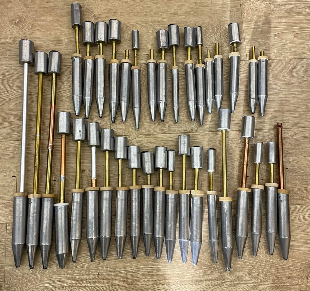 Orgelpijpen tongwerk, 36 st. Dulciaan/regaal achtige klank, Muziek en Instrumenten, Draaiorgels, Ophalen, Zo goed als nieuw