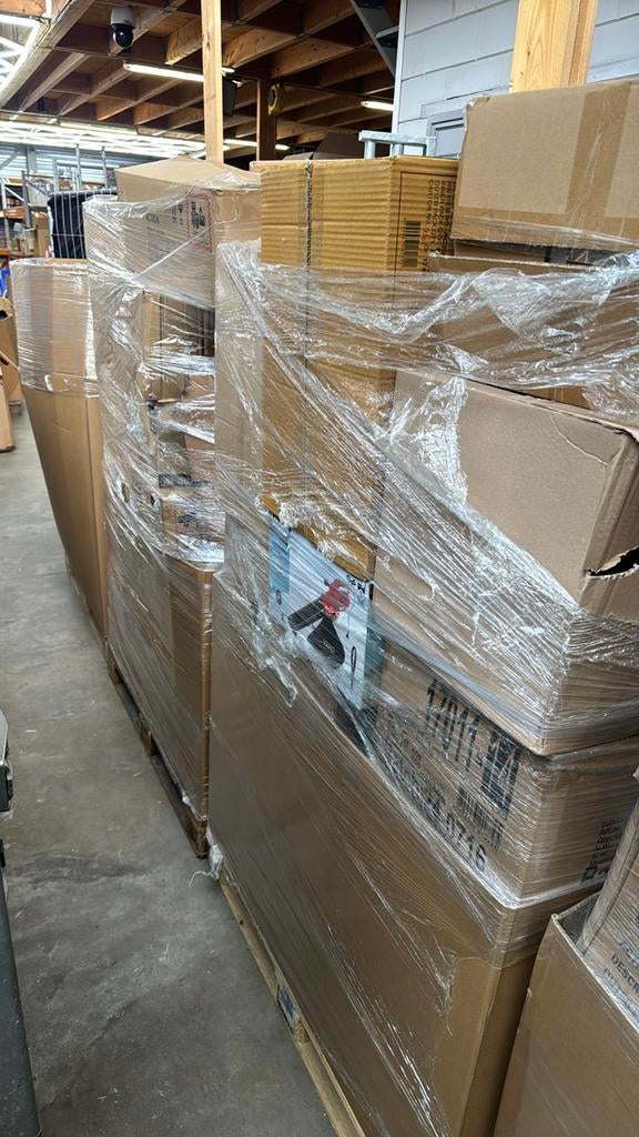 Partij consumentengoederen - Diverse producten op pallets, Diversen, Rommelmarktspullen, Ophalen, Onbekend, Onbekend, Onbekend