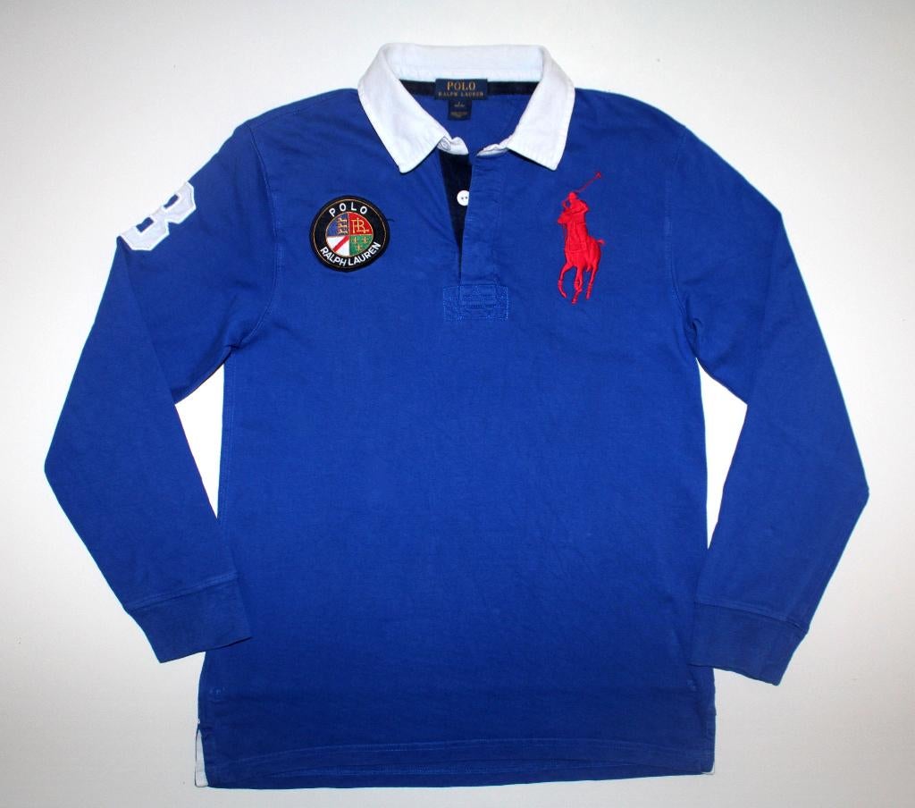 Ralph Lauren rugby koningsblauw bigpony L 14-16y maat 164, Trui of Vest, Ophalen of Verzenden, Zo goed als nieuw, Jongen