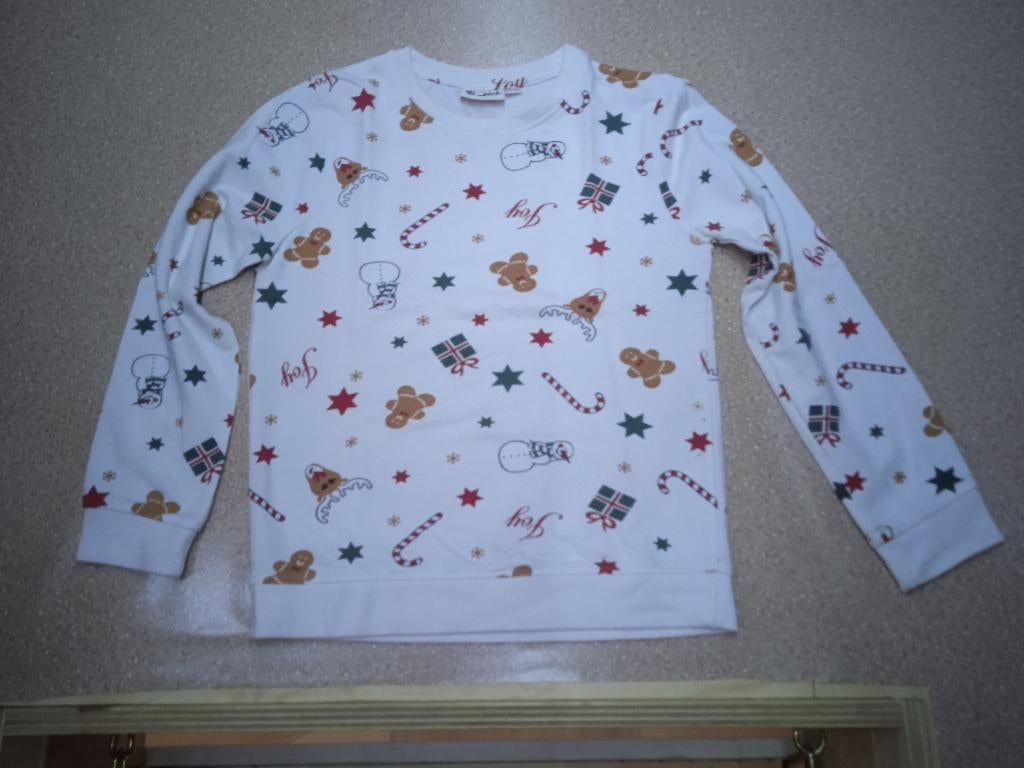 trui maat 134 kerstprint, Kinderen en Baby's, Kinderkleding | Maat 134, Ophalen of Verzenden, Gebruikt, Jongen of Meisje, Trui of Vest