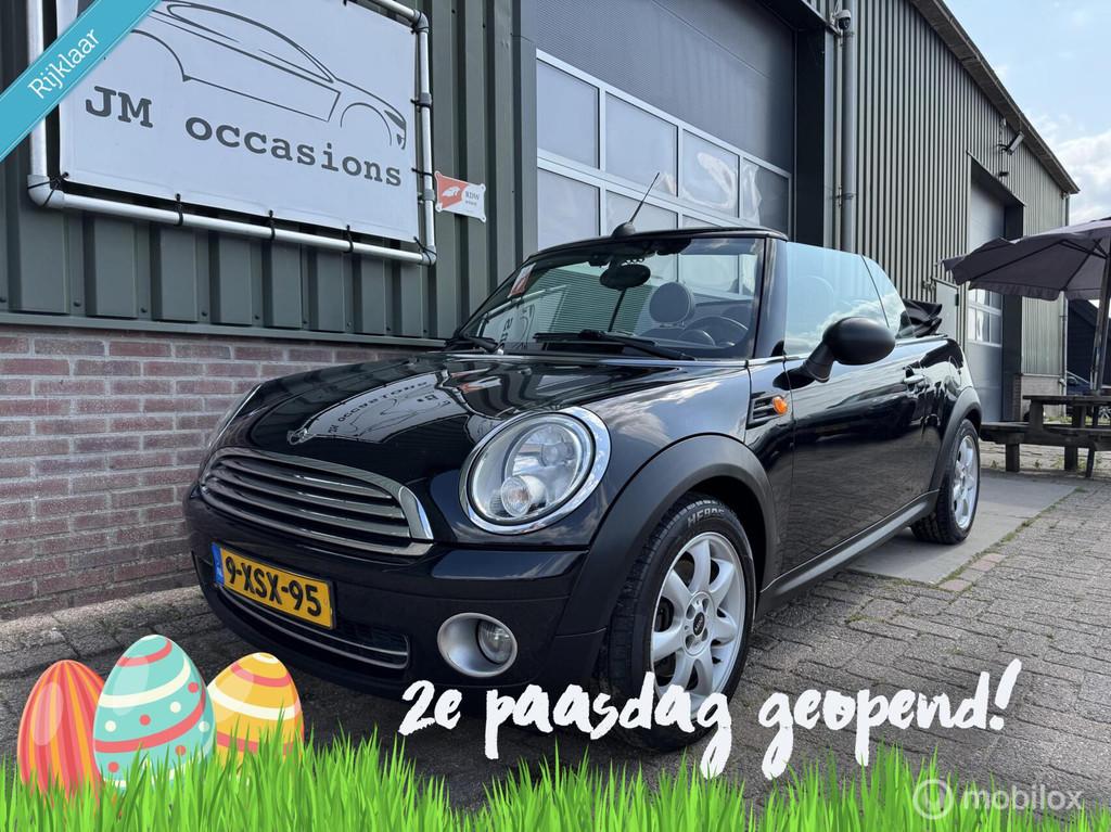 Mini Cabrio 1.6 Cooper|Airco|Leder|Cruise|Lm velgen|PDC|, Open dak, Gebruikt, 4 cilinders, Cabriolet