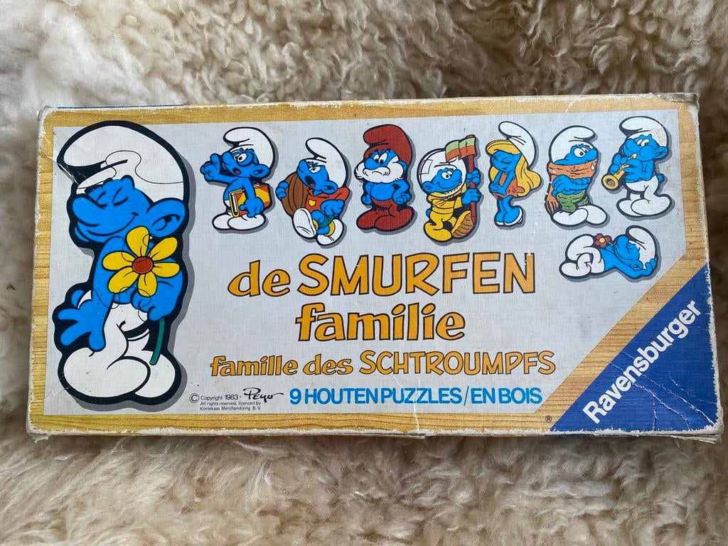 Vintage smurfen puzzels, Kinderen en Baby's, Ophalen of Verzenden, 10 tot 50 stukjes, Zo goed als nieuw