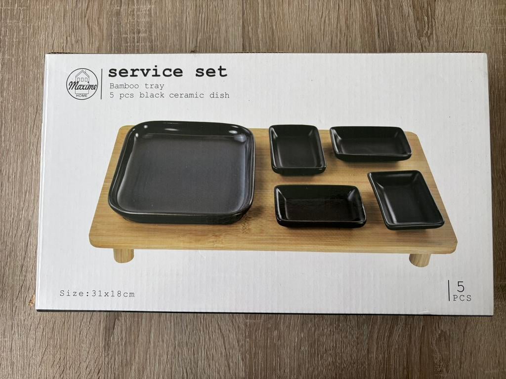 Service Set Nieuw, Ophalen of Verzenden, Zo goed als nieuw, Overige stijlen, Bord(en)