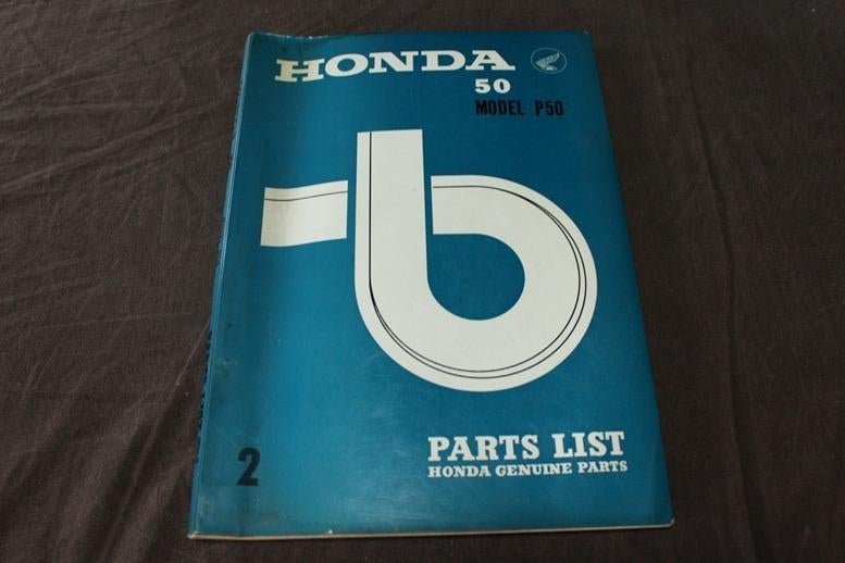 Honda P50 1967 moped parts list bromfiets onderdelen boek, Fietsen en Brommers, Ophalen of Verzenden, Gebruikt