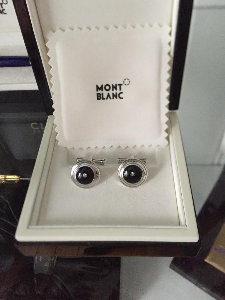 Mont Blanc Diamond Cufflinks, Ophalen of Verzenden, Zo goed als nieuw, 25 tot 50 cm, Minder dan 100 cm