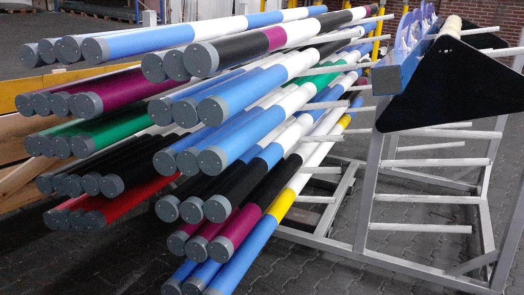 Kunststof hindernisbalk, springpalen 3m. Outlet. 25% korting, Dieren en Toebehoren, Paarden en Pony's | Overige Paardenspullen