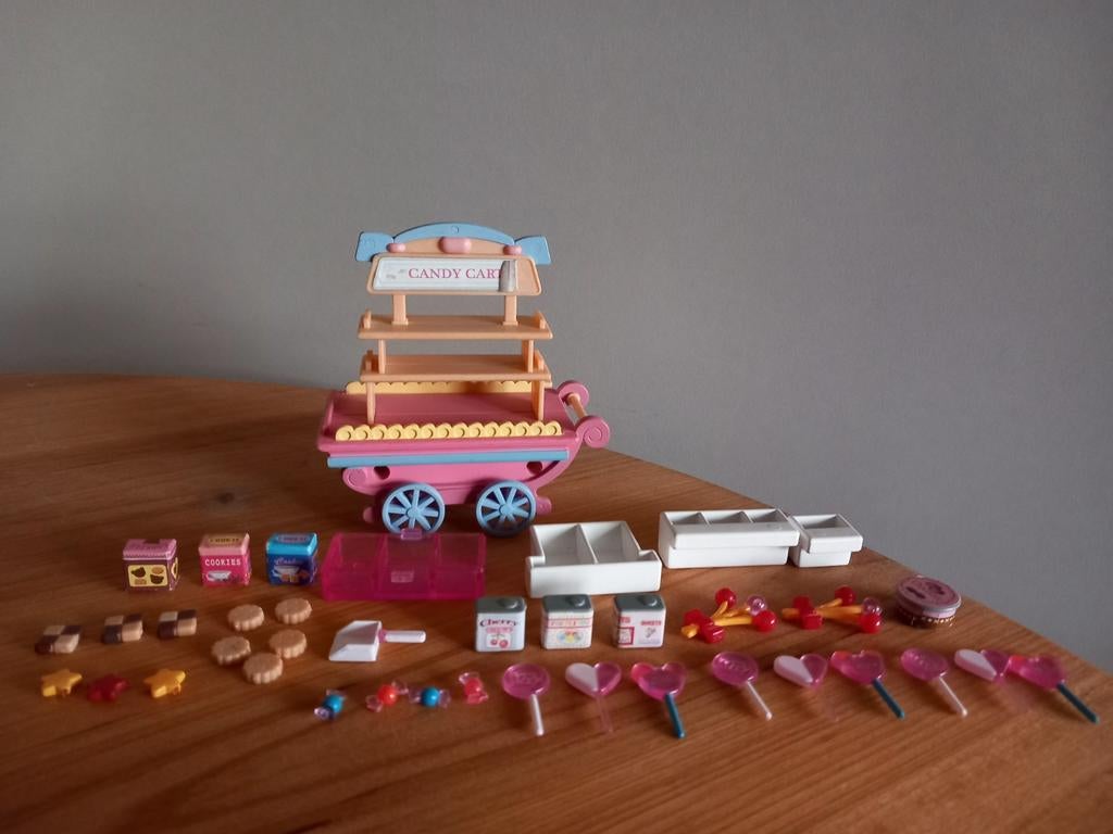 Sylvanian families candy cart/snoepkraam/lollies, Ophalen of Verzenden, Zo goed als nieuw, Toebehoren