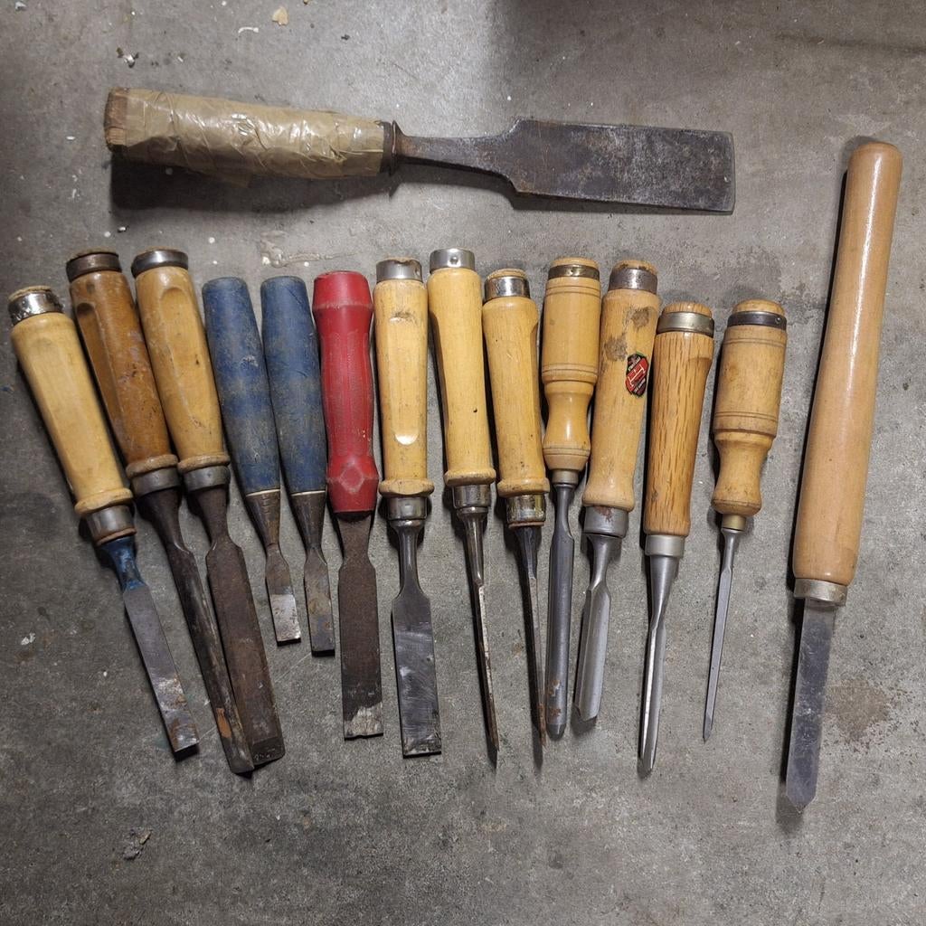 Beitels van o.a. Nooitgedacht, Kirsch en Stanley, Doe-het-zelf en Verbouw, Gereedschap | Handgereedschap, Ophalen of Verzenden